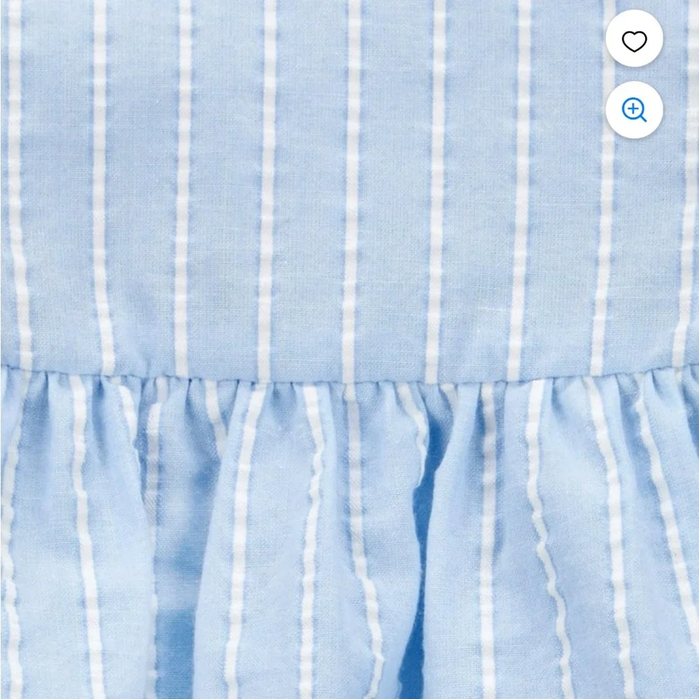 Carter's Blue and White Diaper Covers with Ruffled Details